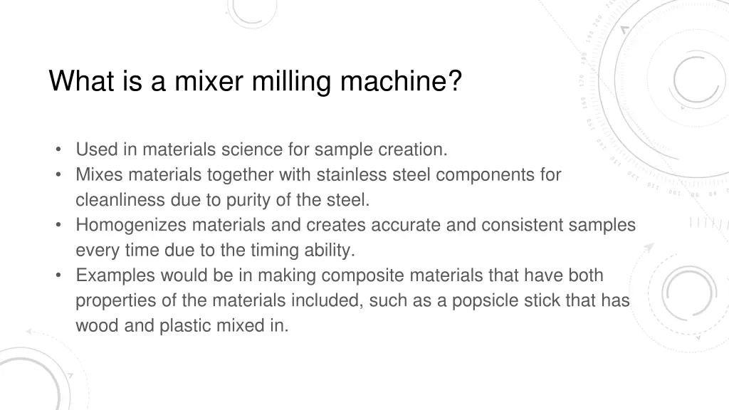 what is a mixer milling machine