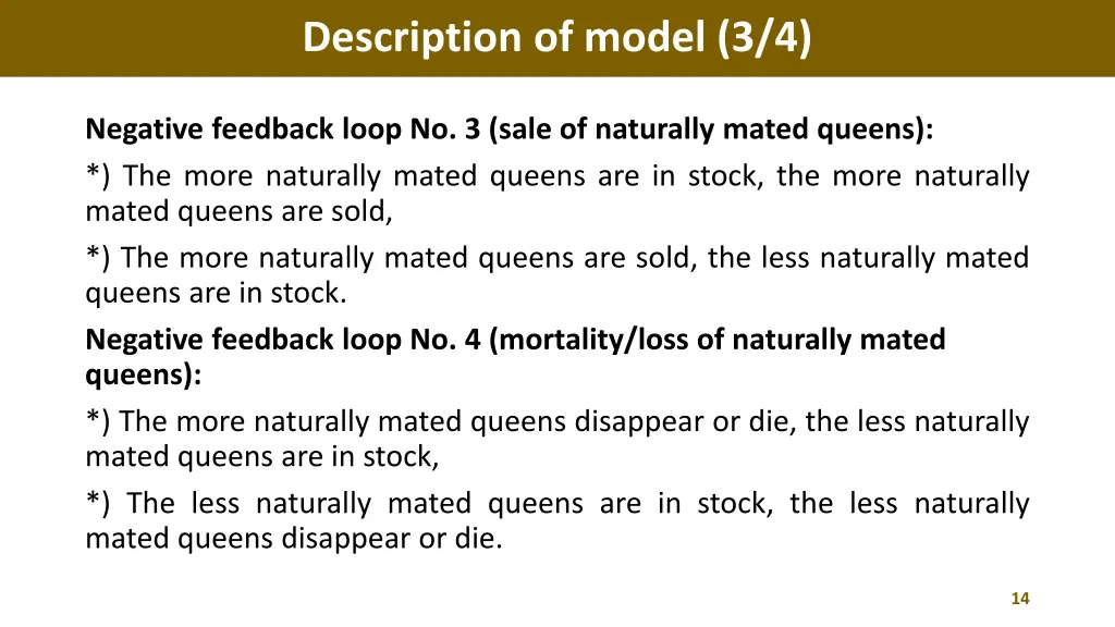 description of model 3 4