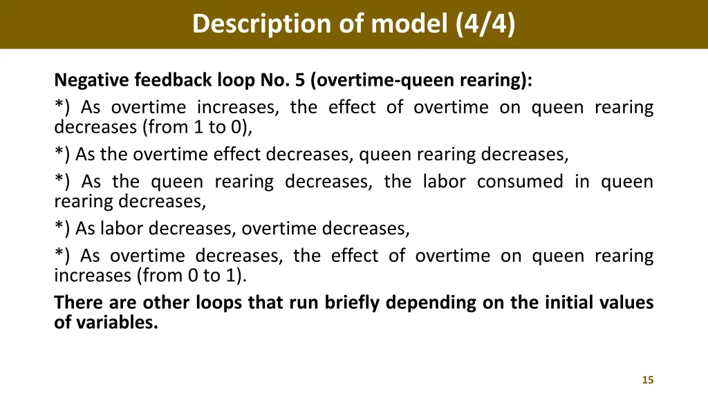 description of model 4 4