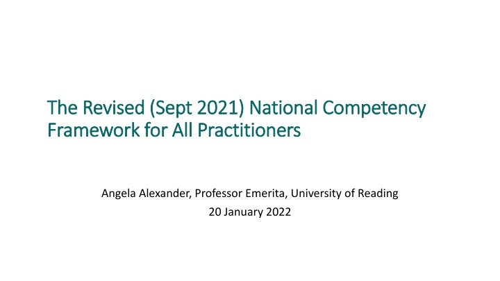 the revised sept 2021 national competency