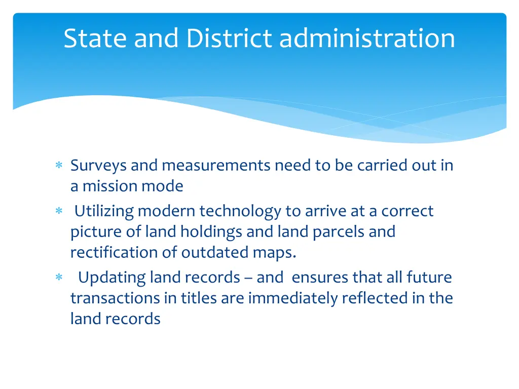 state and district administration