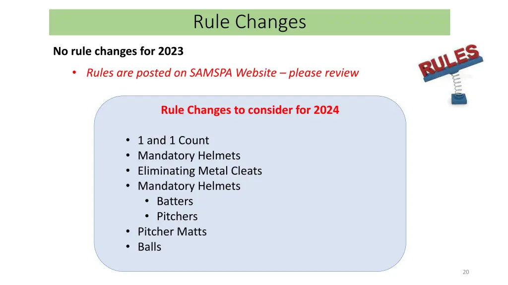 rule changes