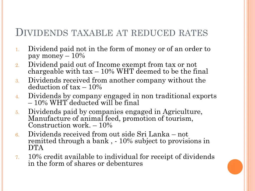 d ividends taxable at reduced rates