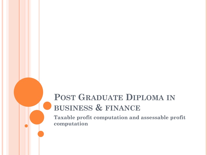 p ost g raduate d iploma in business finance