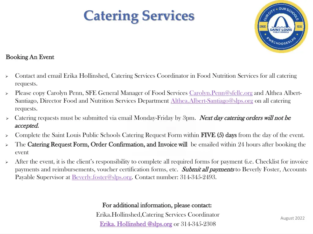 catering services
