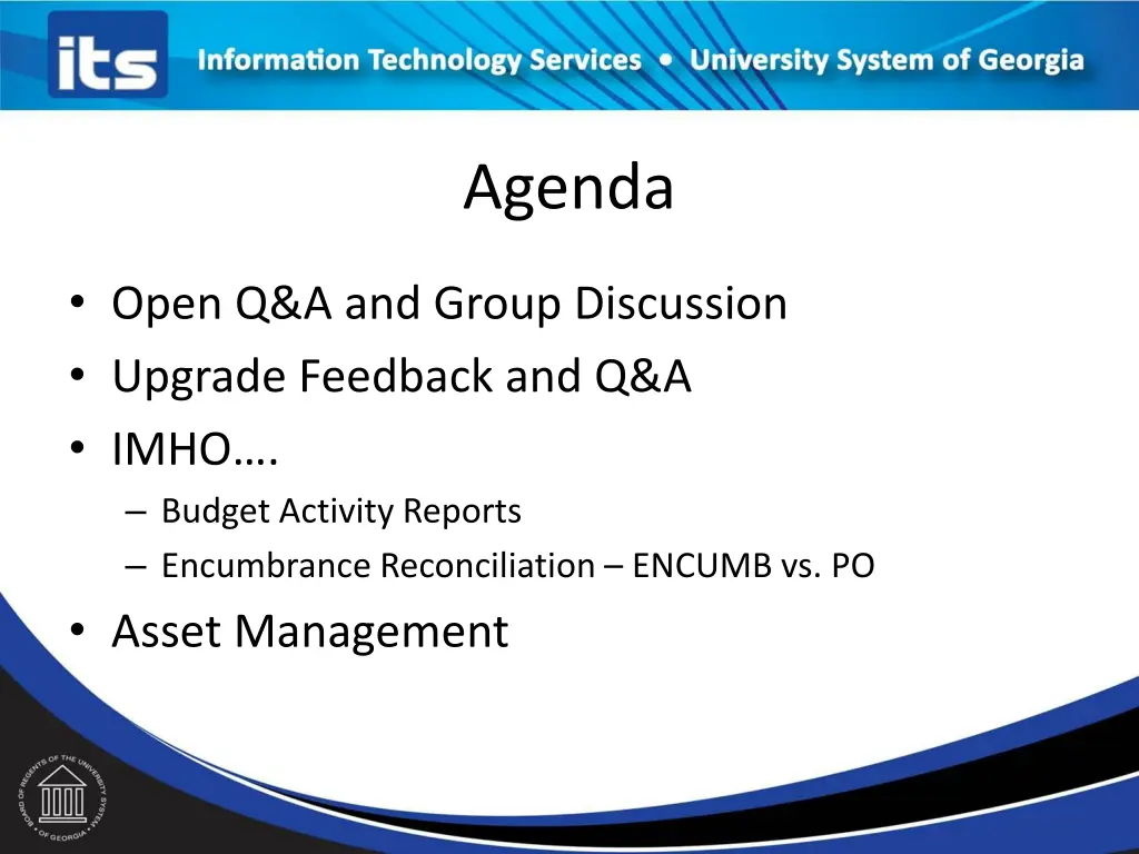 agenda