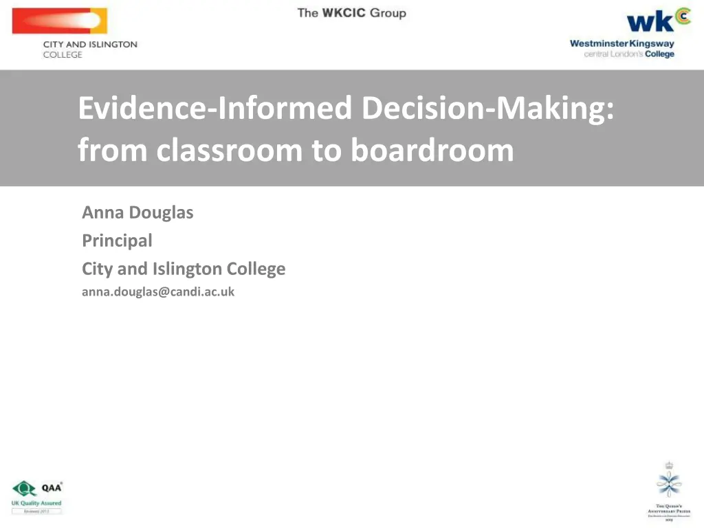 evidence informed decision making from classroom 1