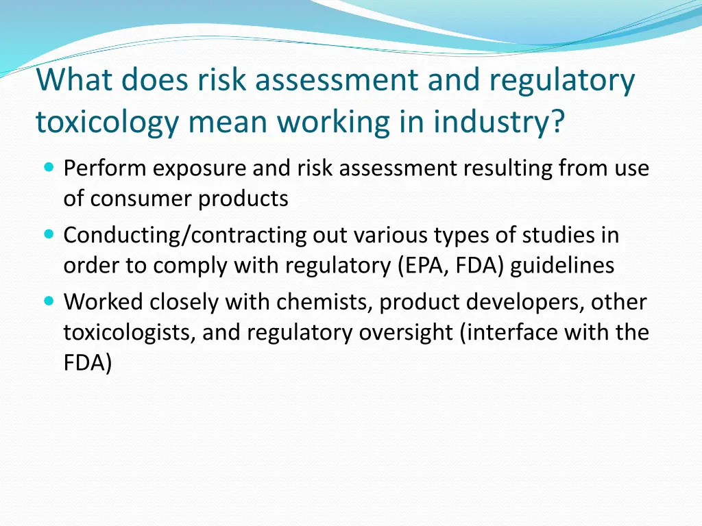 what does risk assessment and regulatory