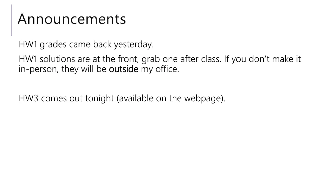 announcements