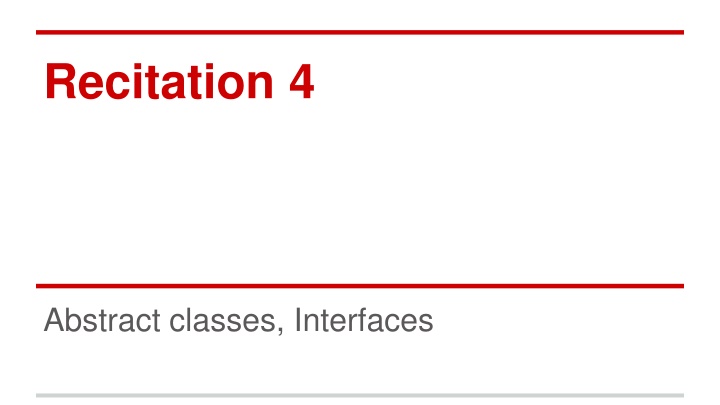 recitation 4