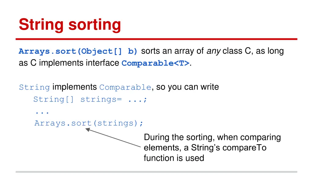 string sorting