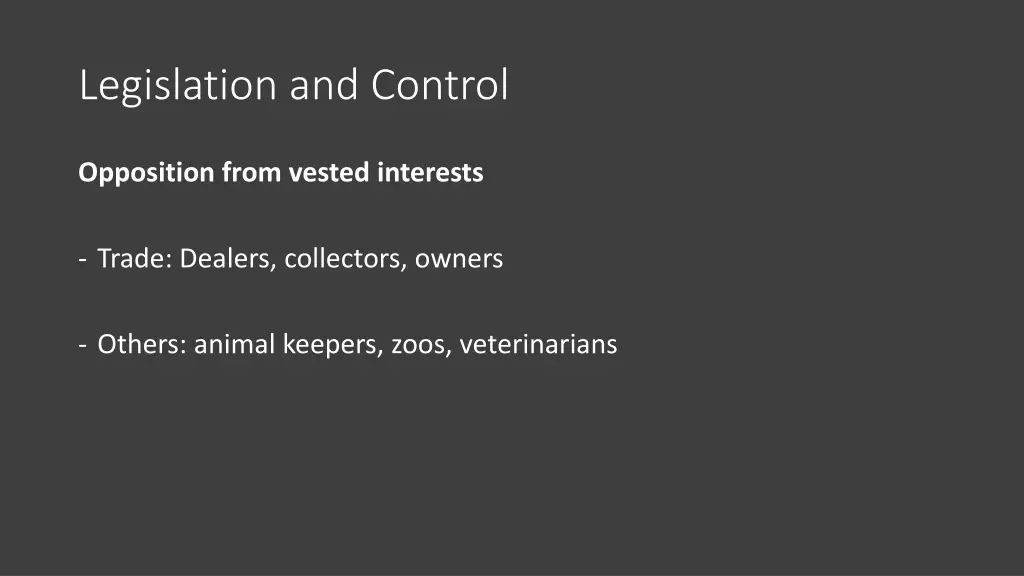 legislation and control 4