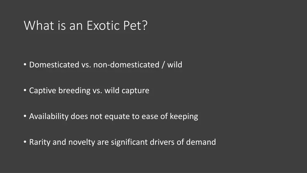 what is an exotic pet