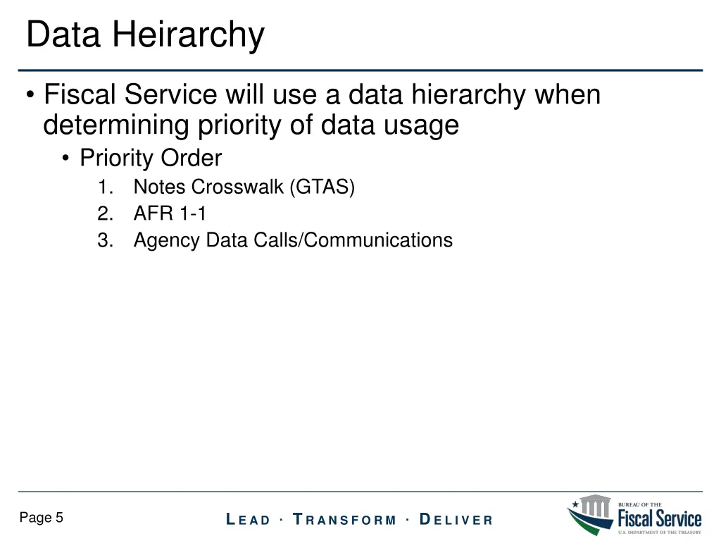 data heirarchy