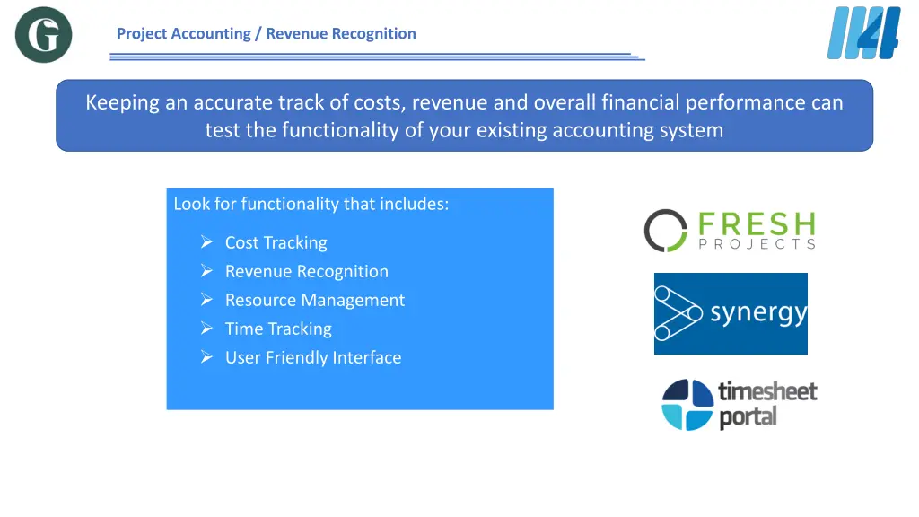project accounting revenue recognition