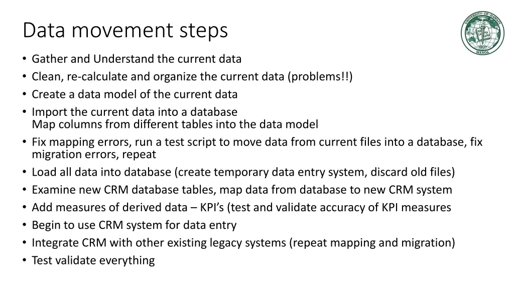 data movement steps