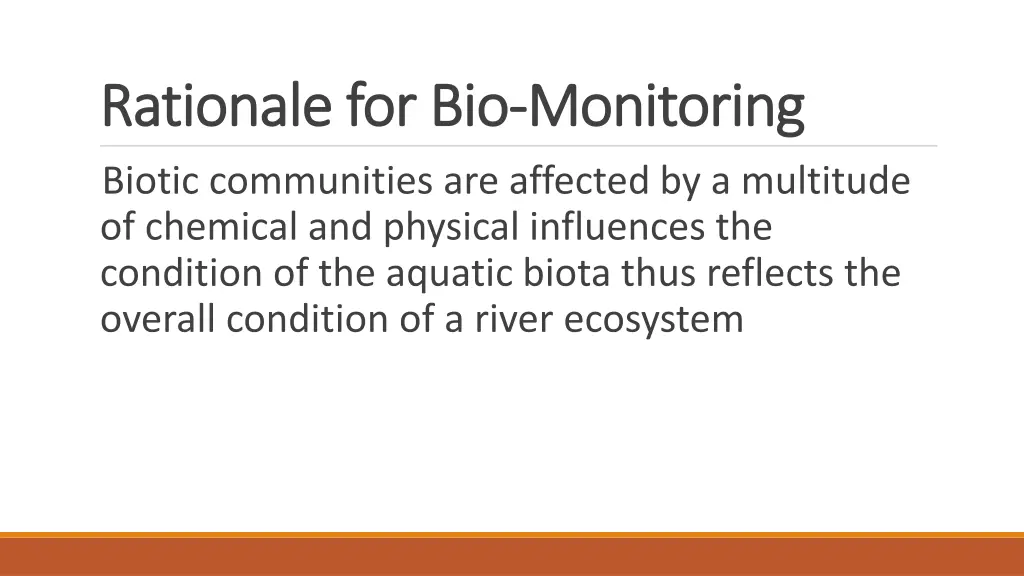 rationale for bio rationale for bio monitoring