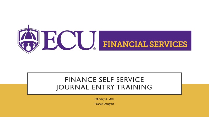 finance self service journal entry training