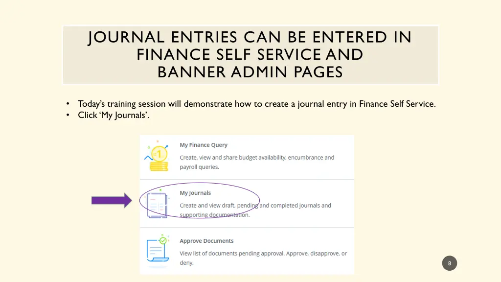 journal entries can be entered in finance self