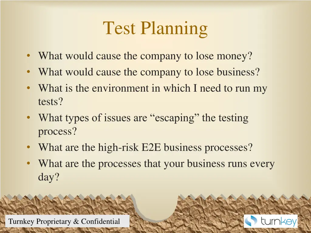 test planning