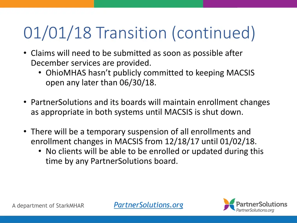 01 01 18 transition continued