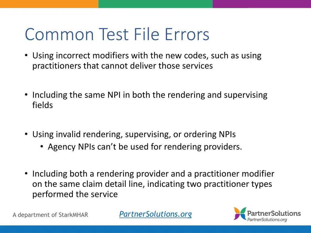 common test file errors