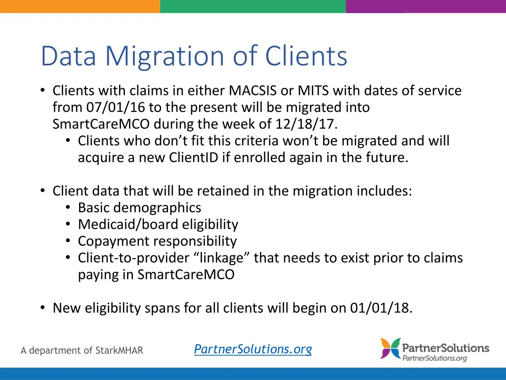 data migration of clients