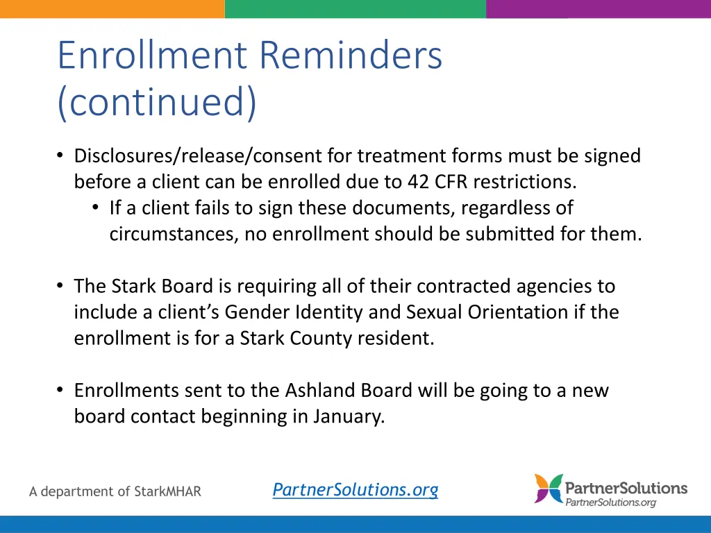 enrollment reminders continued