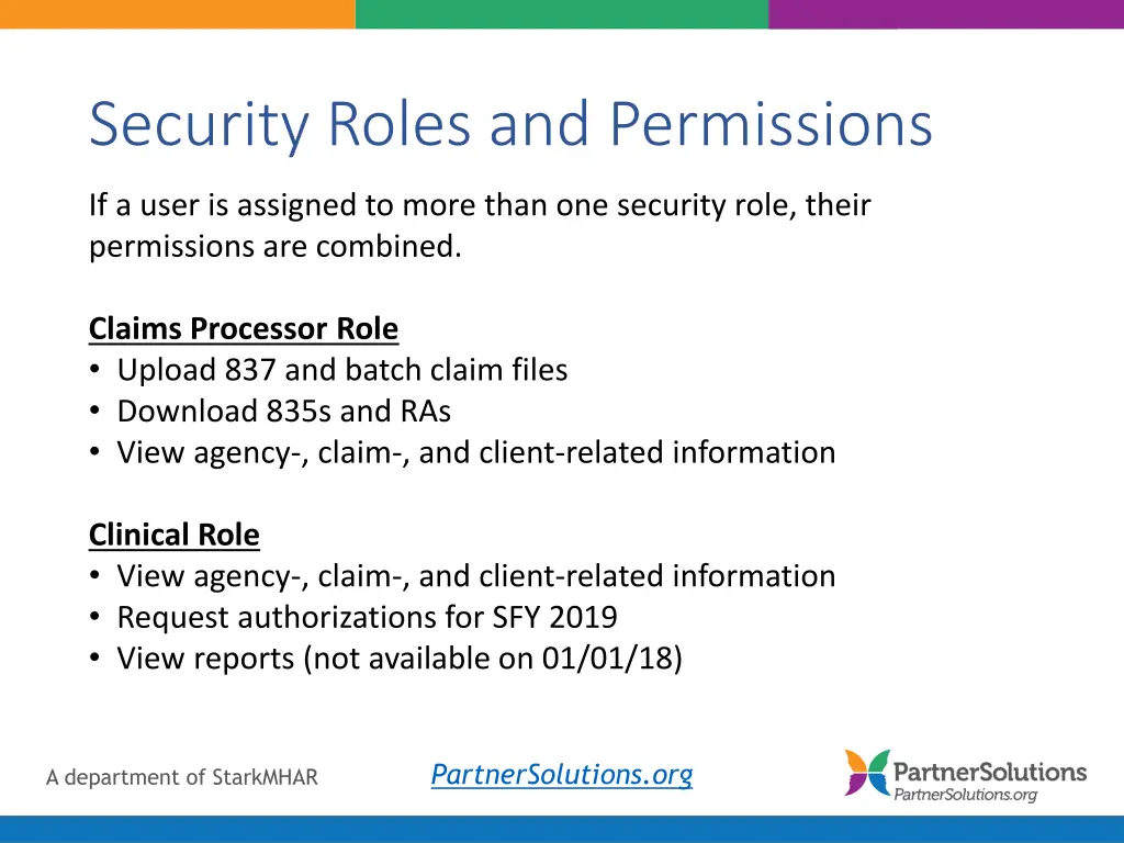 security roles and permissions