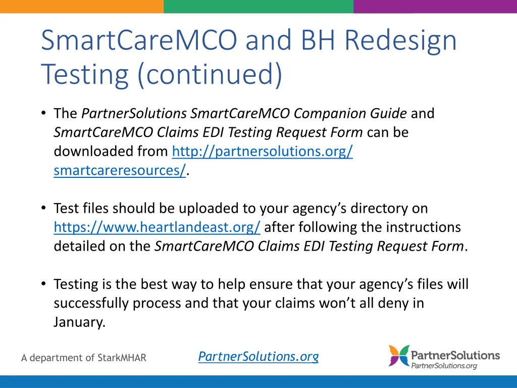 smartcaremco and bh redesign testing continued