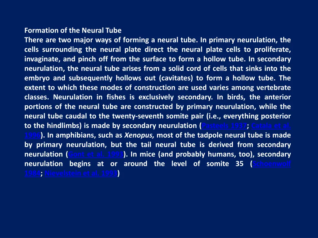 formation of the neural tube there are two major 1
