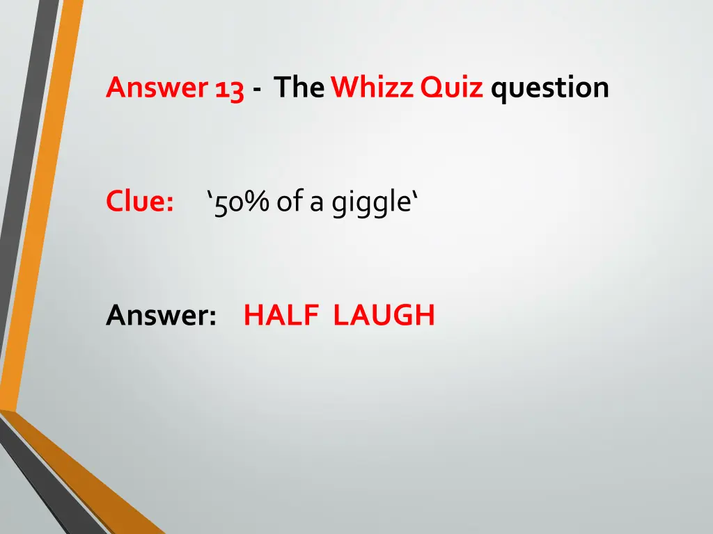 answer 13 the whizz quiz question