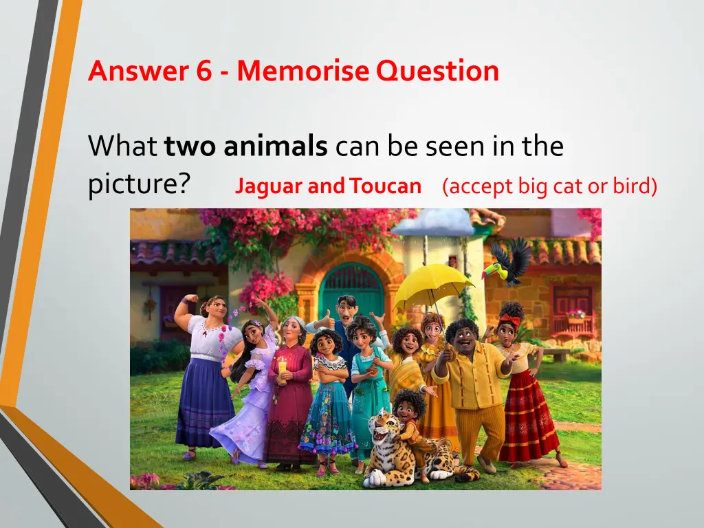answer 6 memorise question