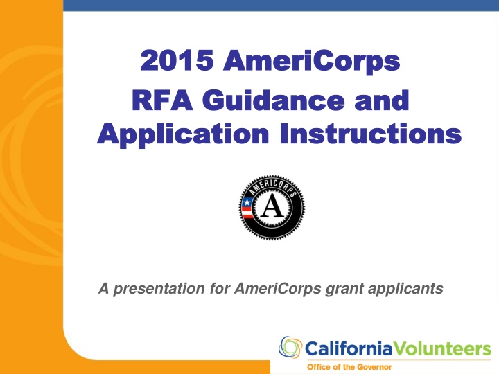 2015 americorps 2015 americorps rfa guidance