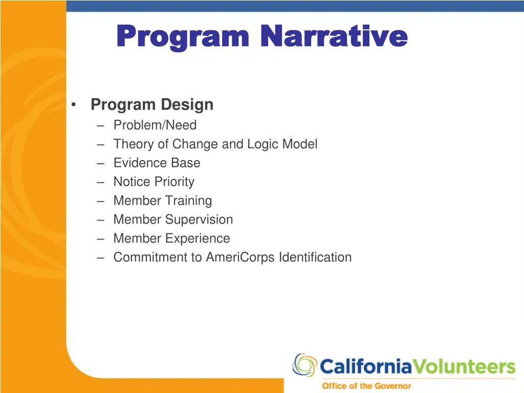 program narrative program narrative