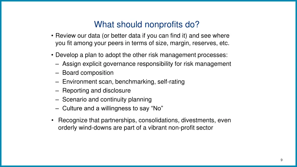 what should nonprofits do review our data