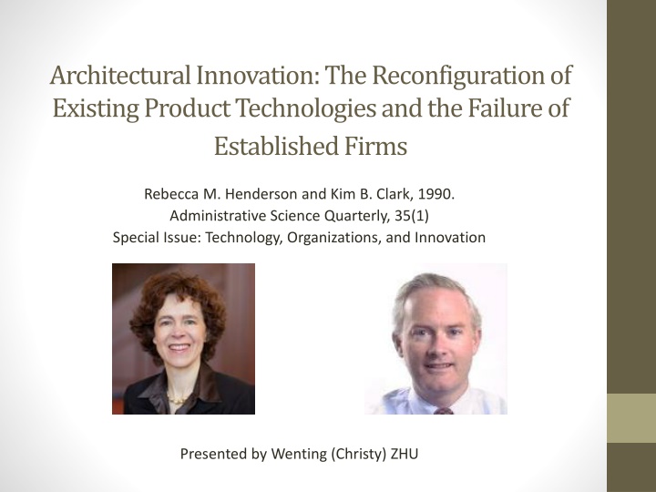 architectural innovation the reconfiguration