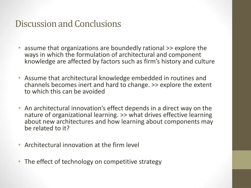 discussion and conclusions
