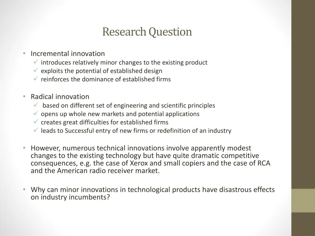 research question