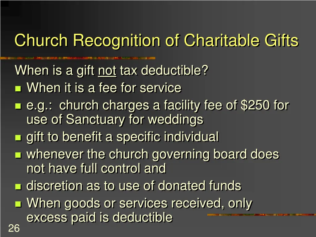 church recognition of charitable gifts 4