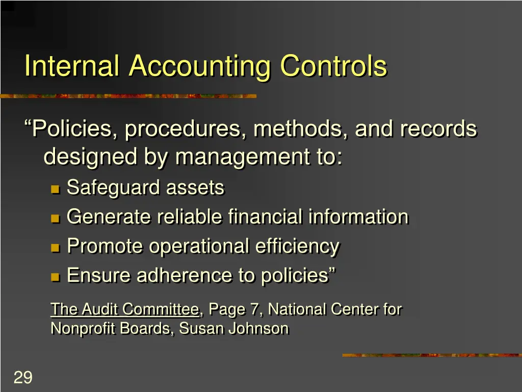 internal accounting controls 1
