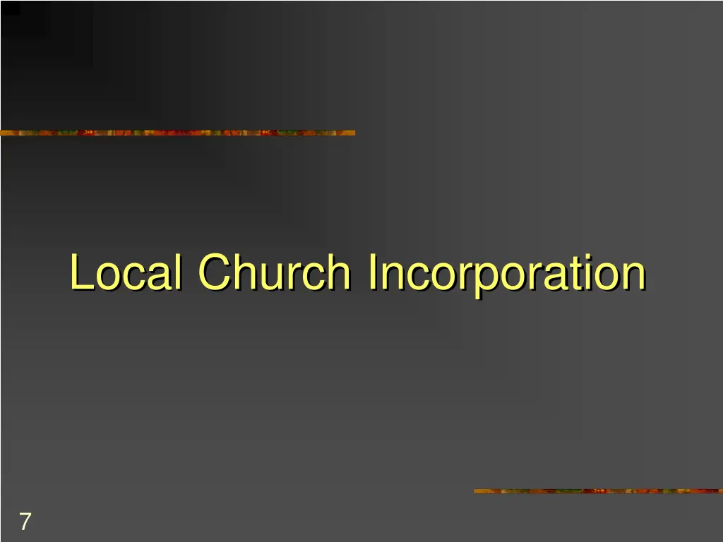 local church incorporation