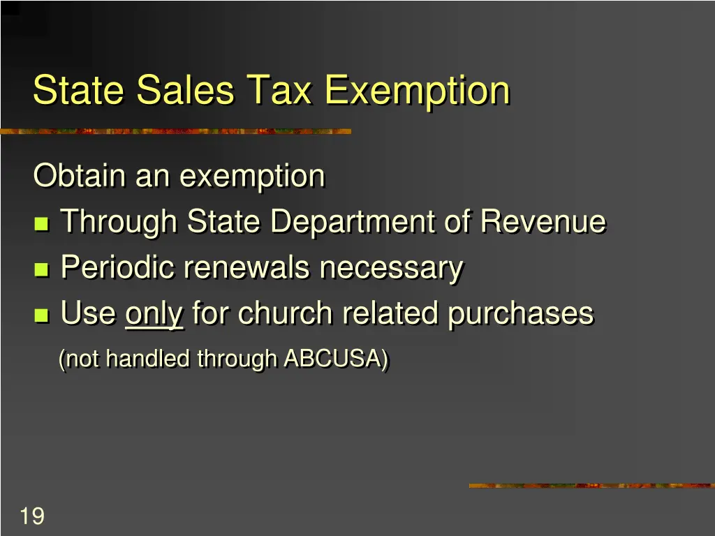 state sales tax exemption 1