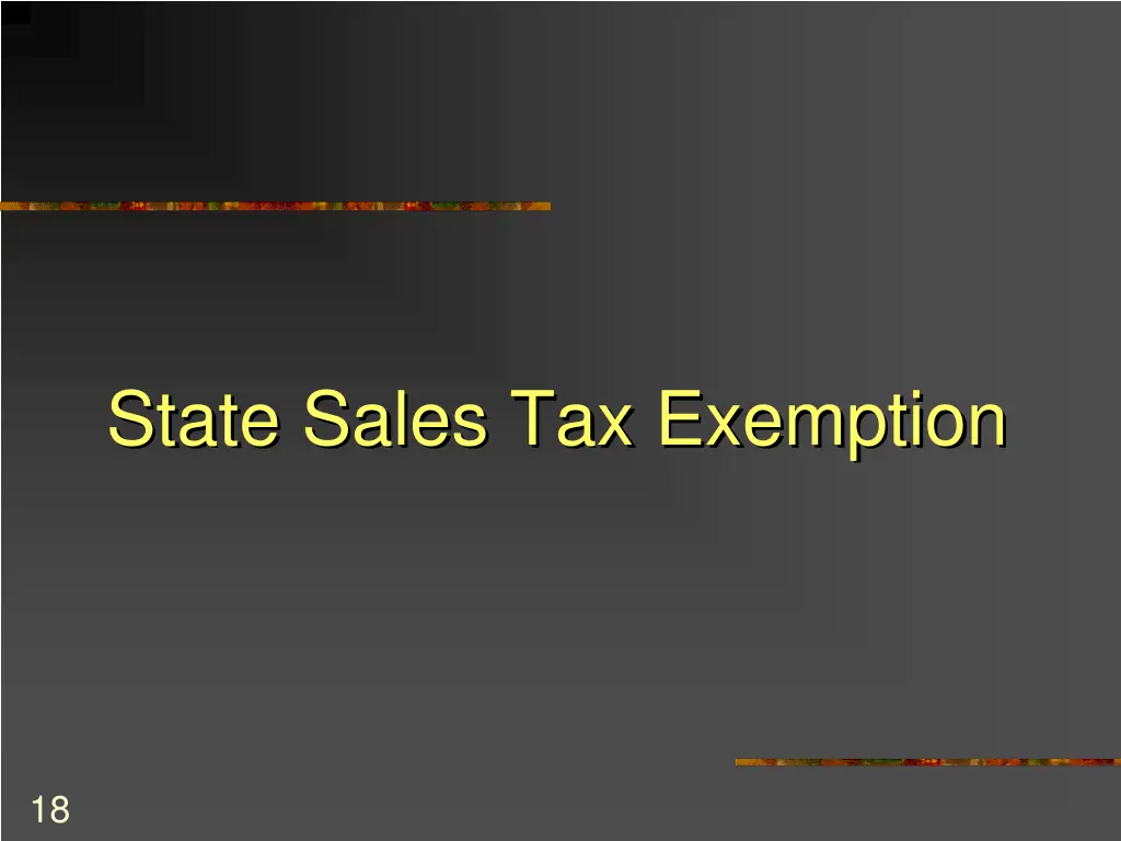 state sales tax exemption