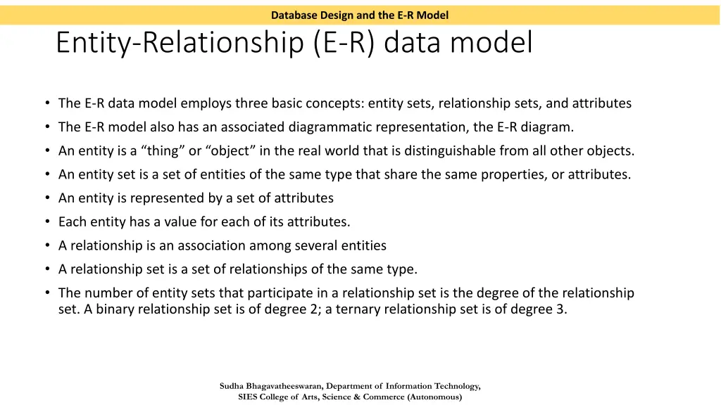 database design and the e r model 3