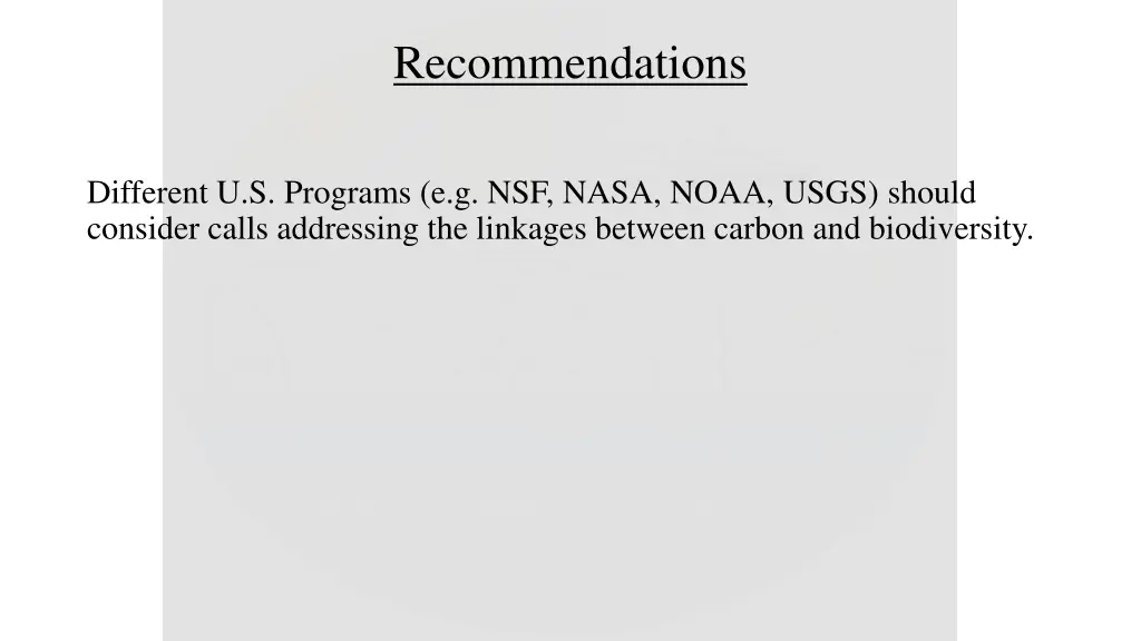 recommendations