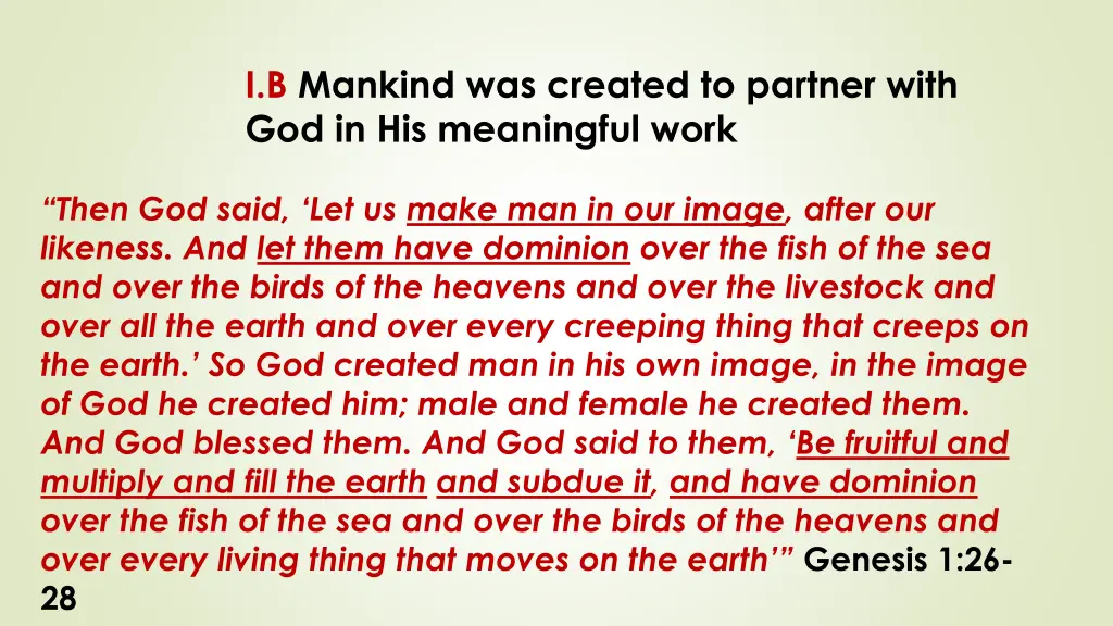 i b mankind was created to partner with