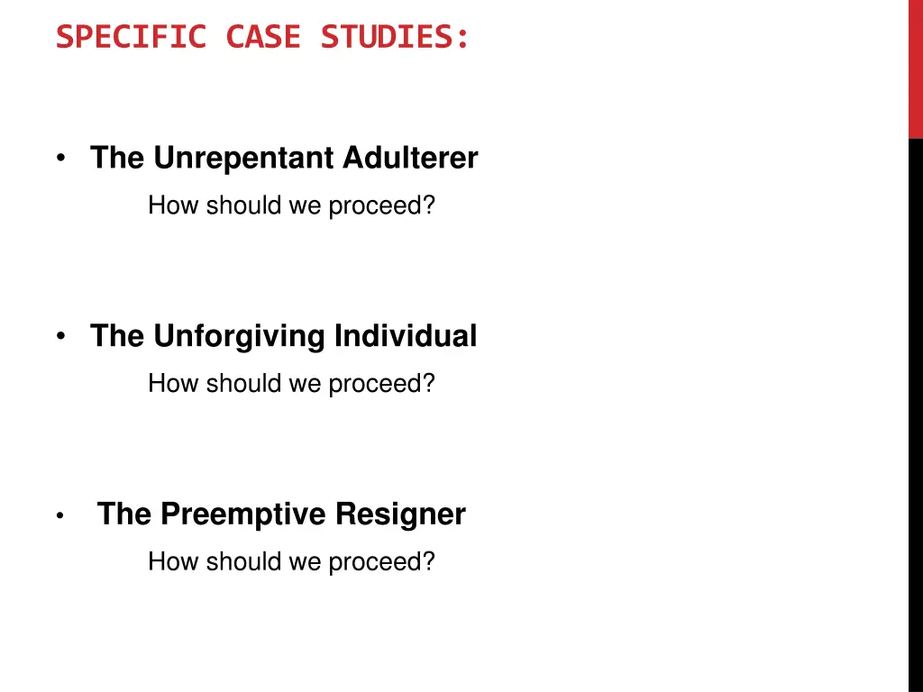 specific case studies