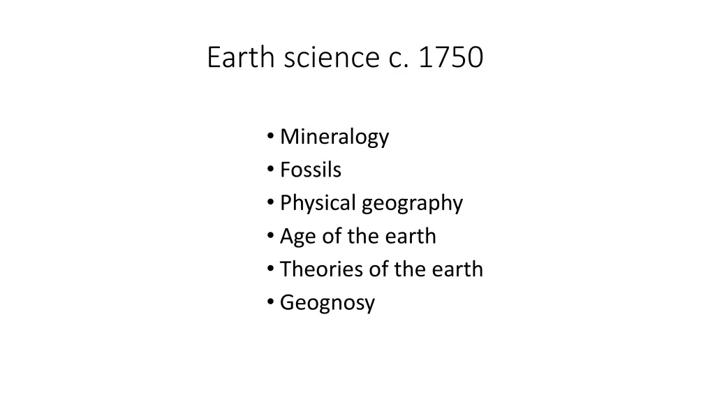 earth science c 1750