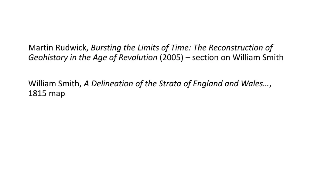 martin rudwick bursting the limits of time